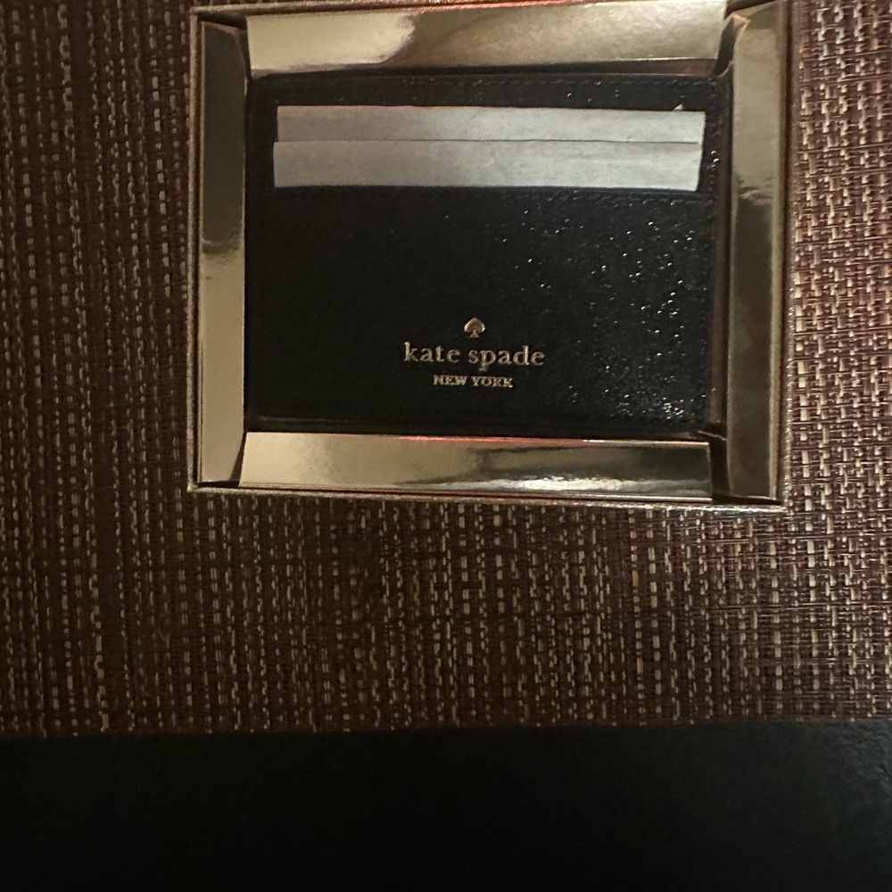Black Sparkling Kate Spade Card Case♠️ NWT